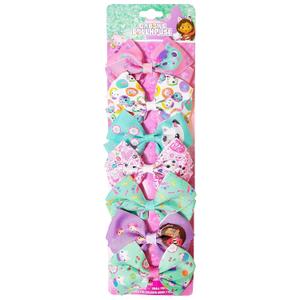 Gabby's Dollhouse Hair Bows - Hair Accessories Gift Set - 7 Pcs 4 Inch Bundle for Girls Different Character on each Hair Clip Kids Bow - Alligator Clip - Ages 3 +