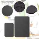 2 Pcs Sewing Machine Muffling Mat Pedal Sewing Mat Reduce Vibrations Noise No Slip Machine Accessories for Quilting(15" X 20" and 9" X 14",Black)