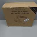 Petgravity Smart Pet Water Fountain - Stainless Steel Bowl, 2026 Upgraded Automatic Water Dispenser for Cats & Small Dogs, Self-Refill Tipping Wastewater Separation, 3.5L/118.4oz