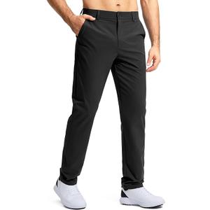 Pudolla Men's Golf Pants Stretch Work Dress Comfy Pants 32" Lightweight Quick Dry Casual Slacks Trousers with Pockets L32.W36