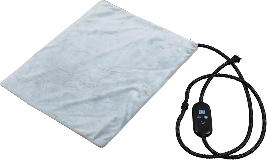 COZIWOW 16 x20 Pet Heating Pad - 6 Adjustable Temperatures, 12 Hour Timer, Splash and Gnaw Resistant Pet Safe Electric Heating Pad