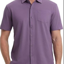 VEBOON Men's Short Sleeve Button Down Shirts Cotton Lightweight Stretch Moisture Wicking Dress Shirt with Pocket (Medium, Black)