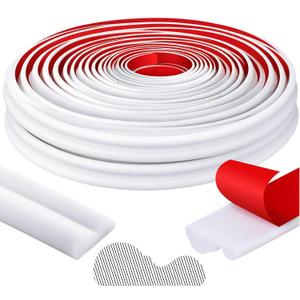 32.8ft x 0.9 Inch Flexible Peel and Stick Molding Trim for Wall, Baseboard, Backsplash, Tile Edge, Chair Rail, Mirror-self Adhesive Moulding Trim for Bathroom Wall Door Floor Window, White