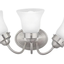 3 Light wall lamp Chrome Frosted glass 25-1/2W ×11" H x 8-3/4" E