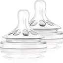 Philips AVENT Natural Baby Bottle Nipple, Fast Flow Nipple, 6M+, 2pack, Clear