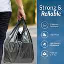 Reli. T-shirt Plastic Bags | 1,050 Pack | Black Plastic Bags with Handles (Plain) | Ideal for Grocery, Shopping, Food Take Out/To Go, Small Business