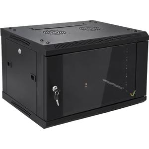 6U Wall Mount Server Cabinet Network Rack Enclosure Locking Glass Door by NETECABLE