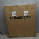 No Pawblems Free Standing Dog Gate with Door, 30'' Tall Foldable Dog Fence for Indoor & Outdoor, Up to 78 Inch Extra Wide Puppy Gate for Stairs, Hallways, Doorways, Deck, Yard (Black, 3 Panels)