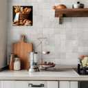 AWPANERAR Kitchen Canvas Wall Art Bread Picture Printing Food Poster Painting Vintage Still Life Artwork Dining Room Kitchen Restaurant Decor (White, (12.00" x 12.00"))