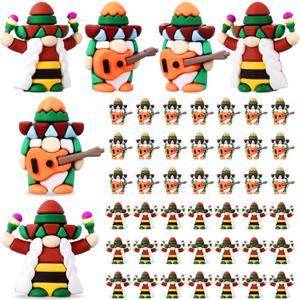 50 Pcs Mini Fiesta Gnomes Couple Figurines to Hide and Seek Cinco De Mayo Tomte Mexican Taco Tuesday Dwarf Gift for Adult Home Table Party Decorations
