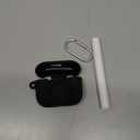 2 in 1 Silicone Case Compatible with AirPods Pro 3 and AirTag, Shockproof Protective Case Cover for AirPods Pro 3rd Generation 2025 with Cleaner Kit & Carabiner (Black)