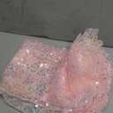 Pink Sequin Table Runner 1 Piece 10 Ft (17x120 Inch) - for Dessert Table or Multiple Kids Tables Iridescent Table Runner for Mermaid Princess Unicorn Fairy Party Decorations