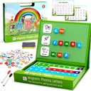 Phonics Word-Building Magnetic Letter Tiles, Alphabet Magnets for Toddlers, 147 Magnetic Phonics Tiles, Letter Recognition for Kindergarten, Phonemic Awareness, Preschool Learning Activities