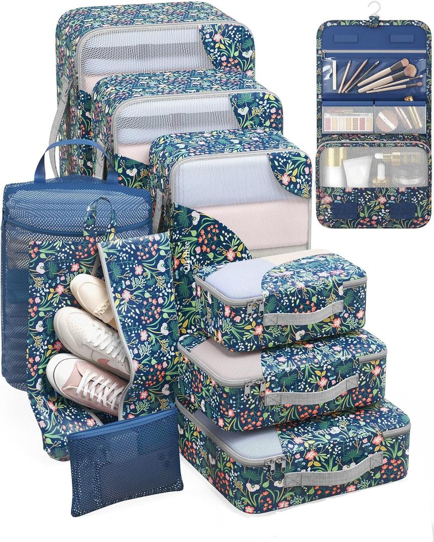 10 Set Packing Cubes for Travel, Gifts for Women Mom,Anti-Tearing Suitcase Organizer,OlarHike Vacation Essentials & Accessories for Cruise Ship