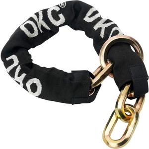 OKG Maximum Heavy Duty Security Chain 2.6 ft x 1/2 in Thick, Hardened Alloy Steel Lock Chain, Cut Proof Chain Ideal for Motorcycles, E-Cargo Bike, and Garage Security, Ultra Protection (No Lock) (COLOR ZINC)