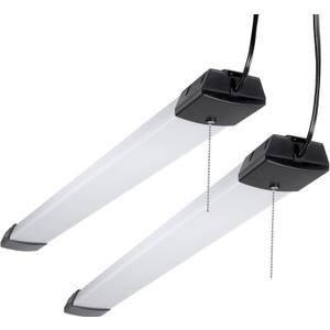 Metalux SHP 4 ft. 128-Watt Equivalent, 10000 Lumens Integrated LED, White Shop Light, 4000K CCT (Pack of 2)