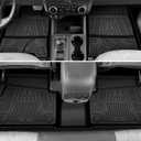KUST Floor Mats Truck Bed Mat for 2022-2025 2026 Ford Maverick Accessories (Hybrid Only), All Weather Floor Liners & 4.5FT Bed Liner & Tailgate Mat, Full Set Truck Mats TPE Rubber, Raised Edge