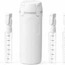 4-in-1 Travel Bottle, Leak-Proof Refillable Toiletry Dispenser for Shampoo, Conditioner & Lotion, TSA Approved, 4X 30ml(1oz) Portable Travel Size (White) 