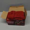 Personalized Christmas Stockings - 18 Inches Hanging Stockings with DIY Snowman Name Tags, 6 Pack Large Size Knitted Stockings for Mantels, Christmas Tree Family Holiday Decor, Red Green White