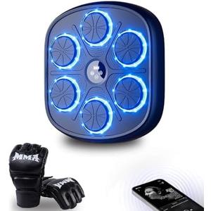 Music Boxing Machine for Adults, Boxing Machine Wall Mounted Music with Gloves, Boxing Music Workout Machine for Home, Indoor and Gym (Square)