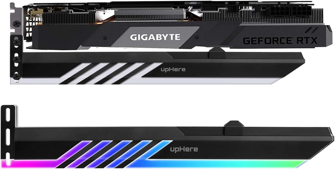 upHere 5V 3-pin Addressable RGB Graphics Card GPU Brace Support Holder,Support Video Card Sag Holder/Holster Bracket-GL28ARGB