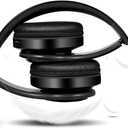 Wireless Bluetooth Headphones-Colorful Lights,Foldable,Bluetooth 5.0,10 m Range,Stereo Surround,Built-in Microphone,Comfortable affixed Ears (Black)