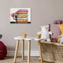 Farmhouse Wall Art Rooster Print: Hen Painting Small Born Chicks Picture Barnyard Birds Vintage Wood Framed Canvas Artwork for Kitchen Decor Easy Hanging (16"x24"x1 Panel)