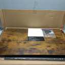 DUMOS 31 Inch Small Computer Desk for Home Office, Modern Study Writing Gaming Work Table Simple Style for Bedroom with X-Shaped ReInchforcement, Rustic Brown