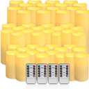48-Pack LED Flameless Candles with Remote Control - Perfect for Home, Parties, and Special Occasions - Create a Magical Ambiance Effortlessly(Three Sizes)