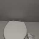 Mayfair Caswell Modern Toilet Seat, Slow Close, Easy Clean, Plastic, Elongated, White