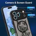 MOWIME Magnetic for iPhone 17 Pro Case, [Compatible with MagSafe] Cute Butterfly Pattern for Women Girls Shockproof Translucent Matte Protective Case for iPhone 17 Pro, Black