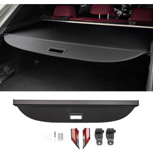 Motoforti Car Trunk Retractable Cargo Cover for Lexus NX NX250 NX350 NX350h NX450h+ 2023 2024 Trunk Cargo Cover, Canvas, with Accessories, Gloss Black