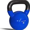 Yes4All Kettlebell, 55 LB Vinyl Coated Cast Iron Strength Training Kettlebells for Home Gym Exercises, Fitness, Full Body Workout Equipment, Push Ups, and Grip Strength