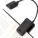 WITHit Quad Clip On Book Light  Black  LED Reading Light with Clip for Books and eBooks, Dimmable Brightness, Portable & Lightweight Bookmark Light for Adults, Batteries Included
