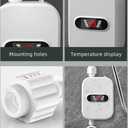 Electric Shower Head Tankless Water Heater Thermostatic Shower Head Set Temperature Adjustable Home Bathroom Waterproof Instant Water Heating Machine