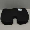 5 STARS UNITED Seat Cushion for Tailbone Pain Relief  Memory Foam Lifting Pillow for Coccyx, Hip, Hemorrhoid, Sciatica & Post-Surgery Recovery  Wheelchair, Car, Desk, Gaming & Office Chairs, Black (Standard)