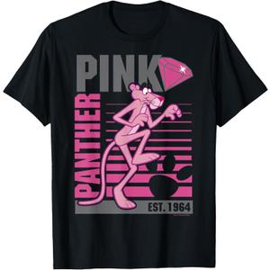 Pink Panther Lined Portrait T-Shirt, Small