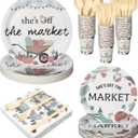 Yungyan 252 Pcs She's Off the Market Bridal Shower Party Tableware Set