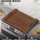 BLUEWEST Noodle Board Stove Cover, Acacia Wood Stove Top Covers Board for Gas Burners and Electric Stove, Extra Thick Wooden RV Stovetop Cover/Sink Cover - Tray for Kitchen Counter Space