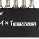 Wiistar 4x1 SDI Switcher with ReClock Technology, Supports SD, HD, 3G SDI up to 1320 Ft (4 Inputs, 1 Output)