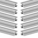 2020 T-Slot Aluminum Extrusion Profile, 10PCS 48" European Standard Anodized Linear Rail Guide for 3D Printer & CNC DIY, High-Strength Construction - Silver