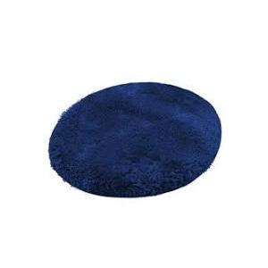 Reyox Plush Shaggy Bath Rug, Contour Mat and Toilet Lid Cover, Soft Microfiber Non Slip Bathroom Rugs Navy Blue Lid Cover
 2 pcs 24'