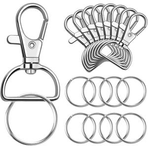 2 x PAXCOO 100 Pcs Key Chain Hooks with Key Rings (Large Size)