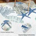 Tritard Coastal Area Rugs Nautical Beach Themed Non-Slip Machine Washable Rugs Modern Floor Carpet for Living Room Bedroom, 5x7, Blue