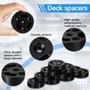 Moxweyeni 20 Pcs 2" x 1/2" Deck Board Ledger Spacers Bulk Drainage Spacer Building Tool Thick Polypropylene Prevent Rot from Occurring at Deck Ledger Connection Stair Stringers Shade Structures