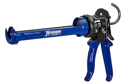 Newborn 375-XSP X-Tra Super Power Rod Revolving Frame Caulk Gun - 1/4 Gallon Cartridge Capacity | 26:1 Thrust Ratio | Alloy Handle with Comfort Grip | Heat-Treated Piston Rod & Friction Plate