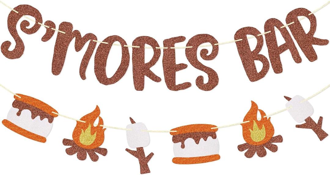 S'more Bar Banner, S'more Baby Shower Party Decor, Smore's Station Sign, Fall Birthday Banner, Autumn Wedding Decorations