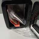 CROWNFUL Mini Fridge, 4 Liter/6 Can Portable Cooler and Warmer Personal Fridge for Skin Care, Cosmetics, Food,Great for Bedroom, Office, Car, Dorm, ETL Listed (Black)