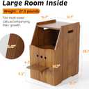 Cat Litter Box Enclosure,Enclosed Litter Boxes Cabinet,Top Entry Litter Box Enclosure,Tall Hiden Litter Furniture,Wood Cat Toilet with Filter and Stairs for Indoor Cats,Dog Proof (Brown) 21.65"L x 16.1"W x 28.7"H