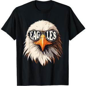 Eagle With Sunglasses Men Women Kids Classic T-Shirt (Black, L)